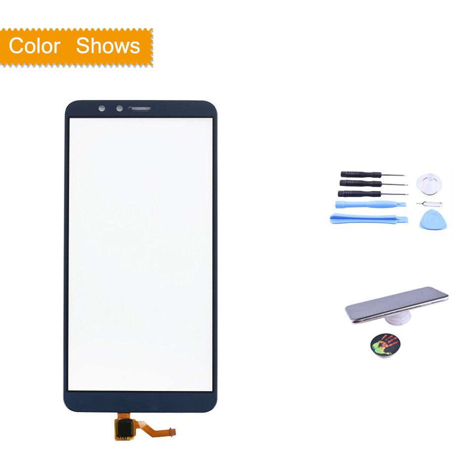 Touchscreen For Huawei Y9 Enjoy 8 Plus Touch Screen FLA-AL00 Touch Panel Sensor Digitizer Front Glass Outer Lens 5.93": blue with gift