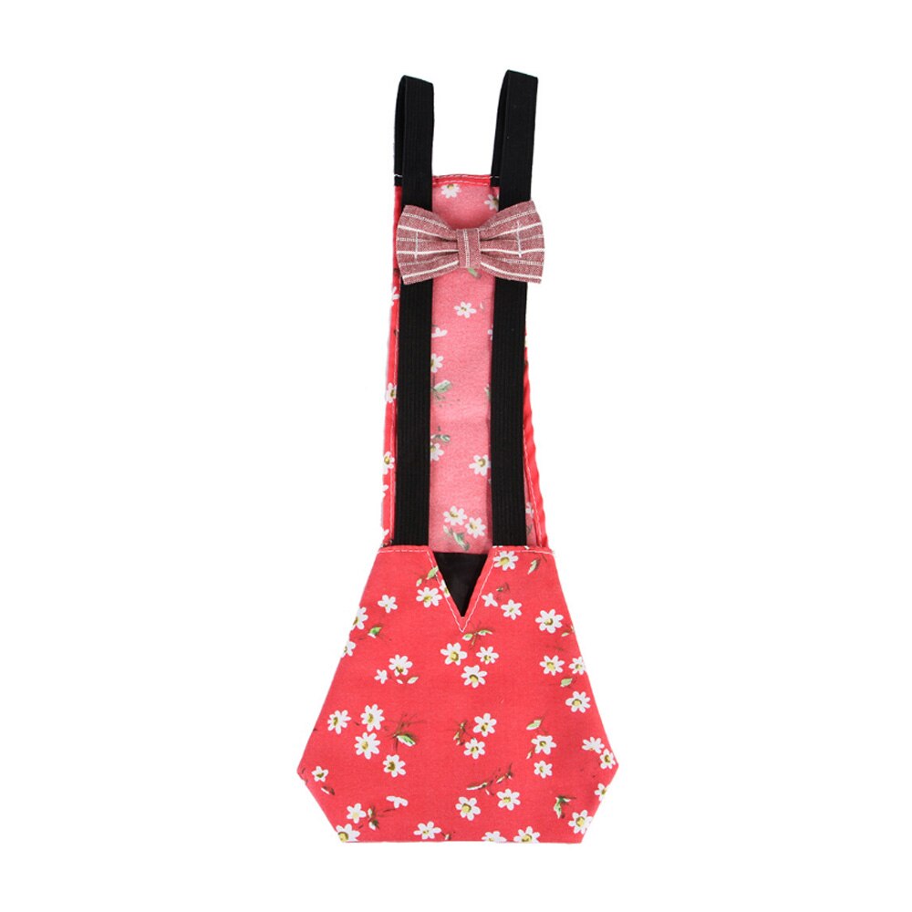 Couche pour animaux domestiques | Nouvelle couche de poulet et de canard, vêtements de ferme, lavable, Portable, chiffon de volaille avec une bande élastique S/M/L: Rouge / L