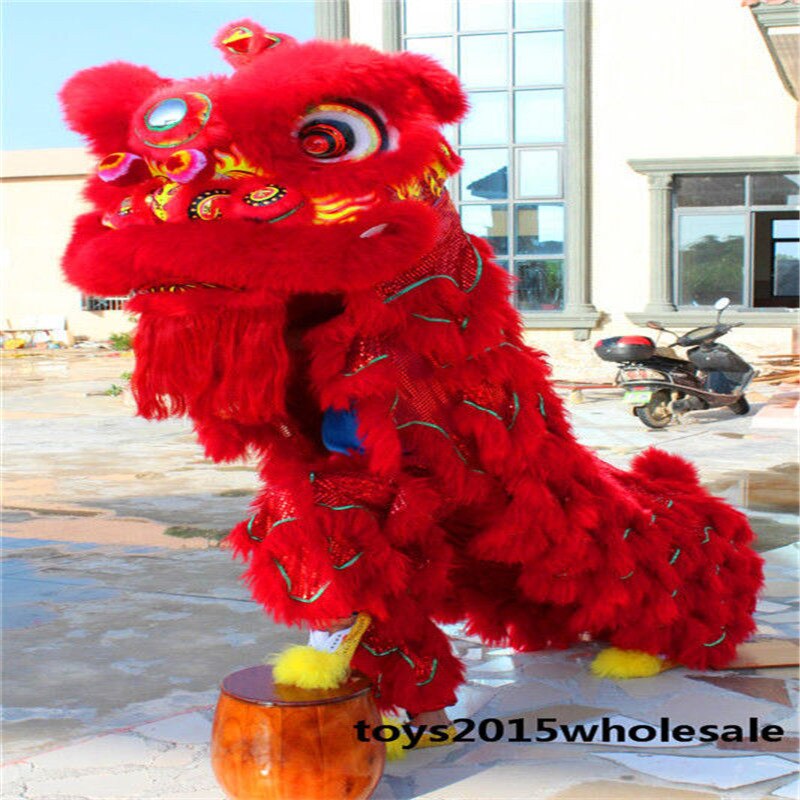 Traje de danza del león chino publicidad pantalones Festival Año rendimiento ropa Cosplay partido vestido talla adulta