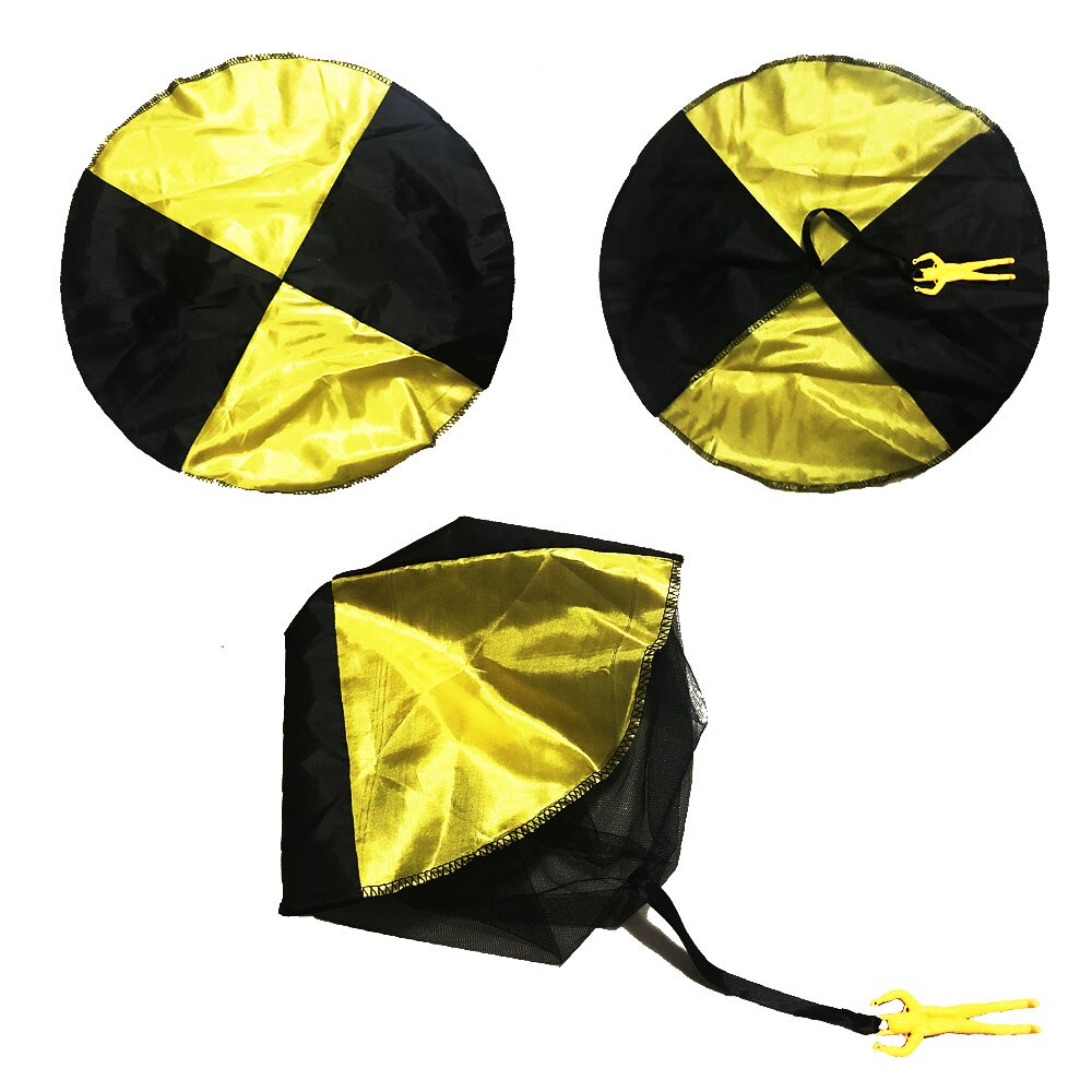 1pc Mini Soldaat Parachute Speelgoed Voor Kids Outdoor Game hand gooien parachute Fun Sport voor Kinderen Speelgoed: YELLOW