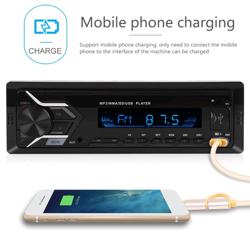 Universal Car Radio Modern Bluetooth MP3 Player AUX Classic Cars Stereo Head Unit with Remote