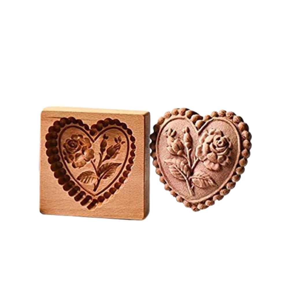 Wooden Cookie Molds Cookie Wooden Gingerbread Cookie Moulds Press 3D Cake Embossing Baking Mold Pumkin Cutter Bakery Gadgets: MULTI