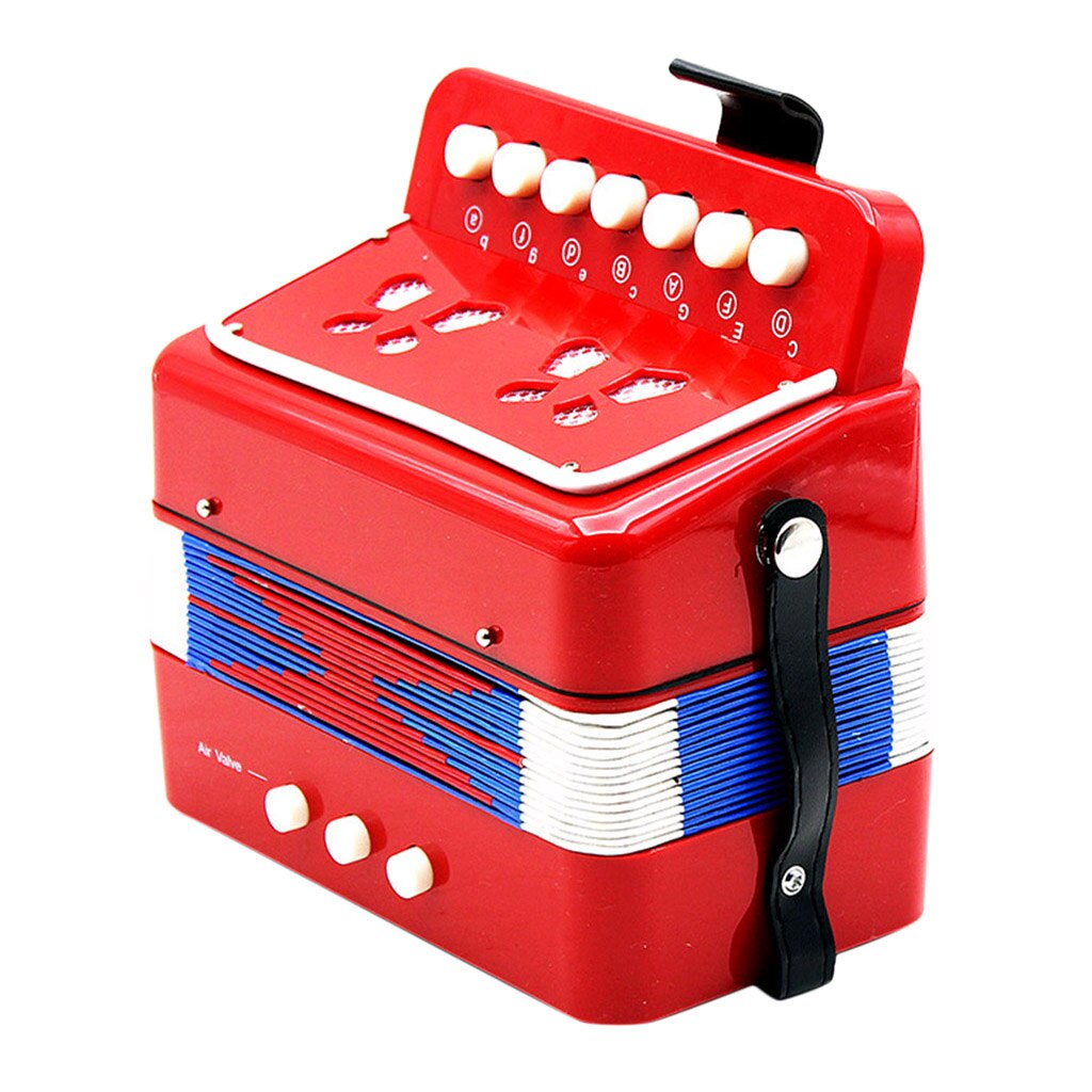 22 Toetsen 8 Bass Accordeon Piano, Educatief Muziekinstrument, Met Rugzak Gig Bag En Schouderbanden, For Beginners Studenten (Color : Red