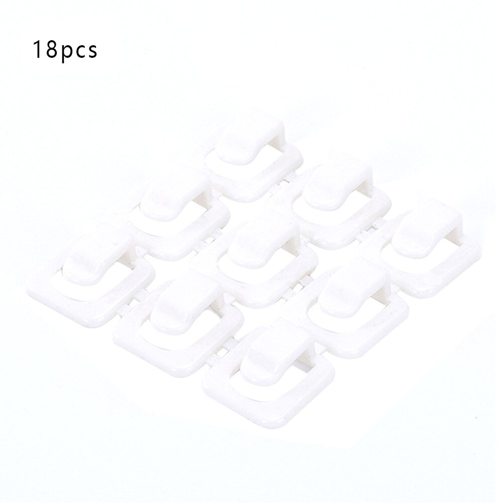 18pcs Mini Home Self Adhesion Cable Clip Portable Electric Wire Organizer Desk Accessories Immobilization Storage Table Wall: White