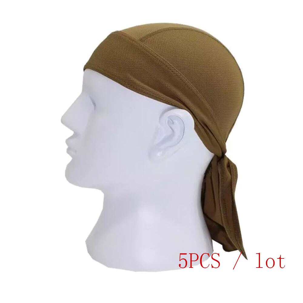 5 unit Men Cycling Pirate Cap Outdoor Sport Bandanas Pure Color Motor Cycle Head Scarf Ciclismo Balaclava Bicycle Bike Headwear: 10