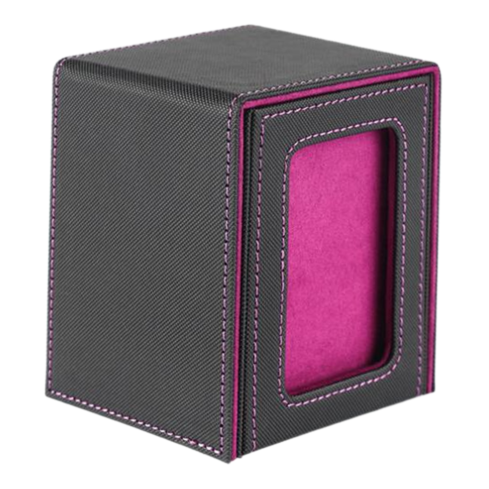 Card Deck Box Card Organizer with Display Window Holds 100+ Cards Card Deck Case for Collectible Card Sports Cards Game Card: Burgundy