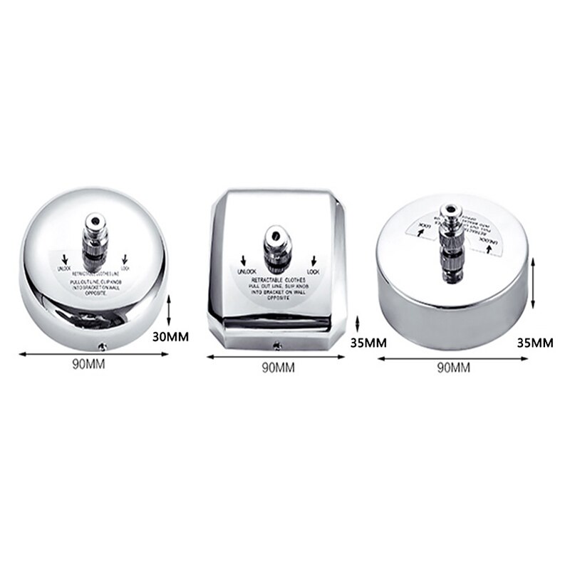 Portable Stainless Steel Retractable Clothesline Hanger Indoor Outdoor Round Square Balcony Clotheshorse Clothes Drying Rope