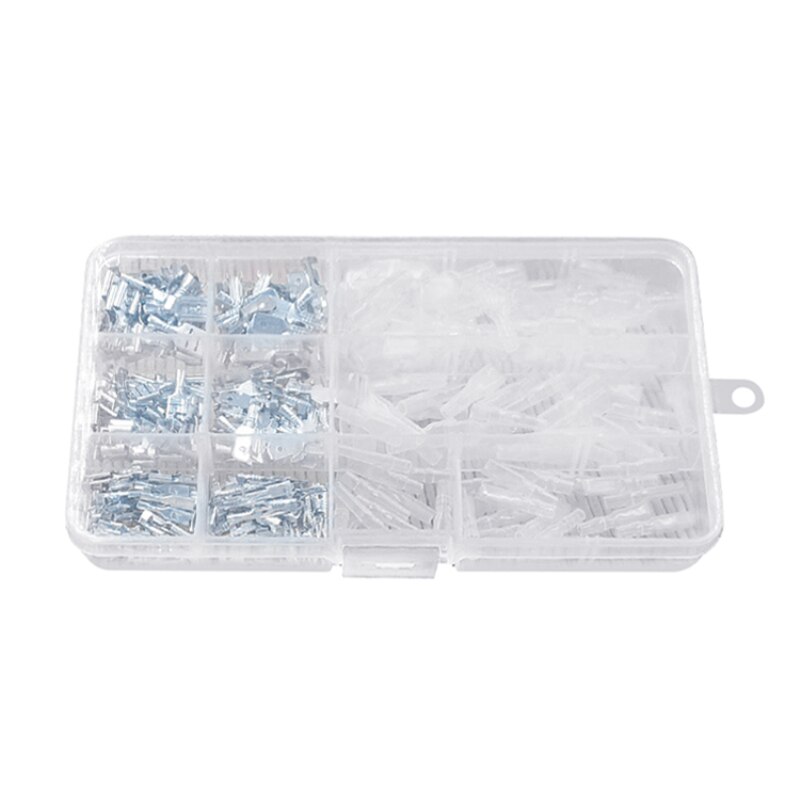270pcs Female Male Cable Lugs Electric Wire Flat Insulated Wire Cable Connectors Crimp Terminals Set Kit Assortment