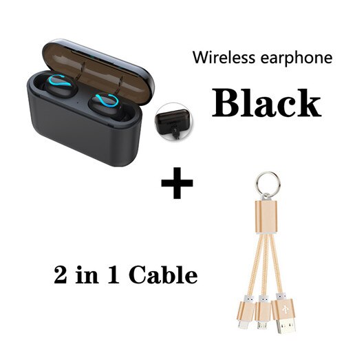 Mini Bluetooth 5.0 Earphones For Huawei Honor 20 10 10i 20i 10 9 Lite 8C 8X Play v10 v20 6a 6c 6x lite 8x max Wireless Earbuds: double add cable