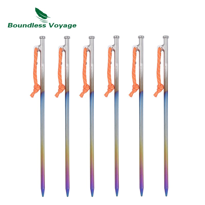 Viaggio senza limiti 24 30 35CM picchetti per tende da campeggio in lega di titanio per impieghi gravosi chiodi per escursioni tutto'aperto escursionismo giardinaggio