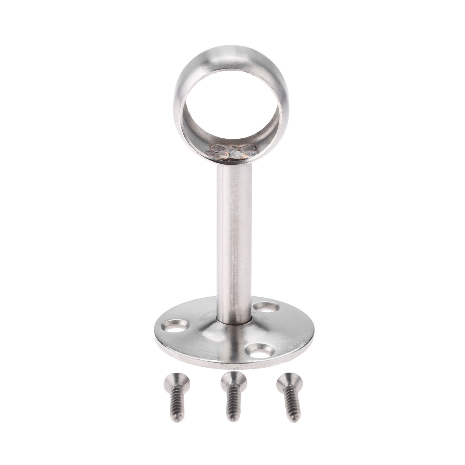 Stainless Steel Centre Bracket Wardrobe Rail Support Hanging Rail Rod Pole Socket End Support Bracket Holder 19mm 25mm Dia: 25mm