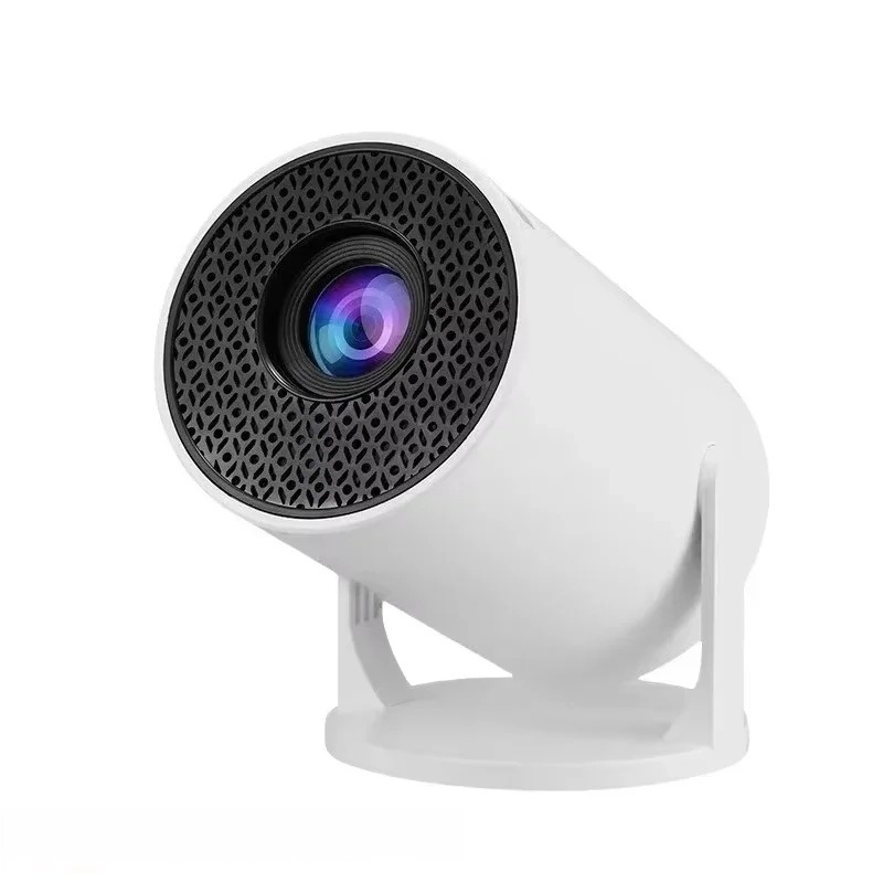 HY200 2025 1080P Full HD-Projektor mit 270 ° Drehbarer, tragbarer Outdoor-Filmprojektor, kompatibel mit HDMI USB für iPhone Androi: US-Stecker