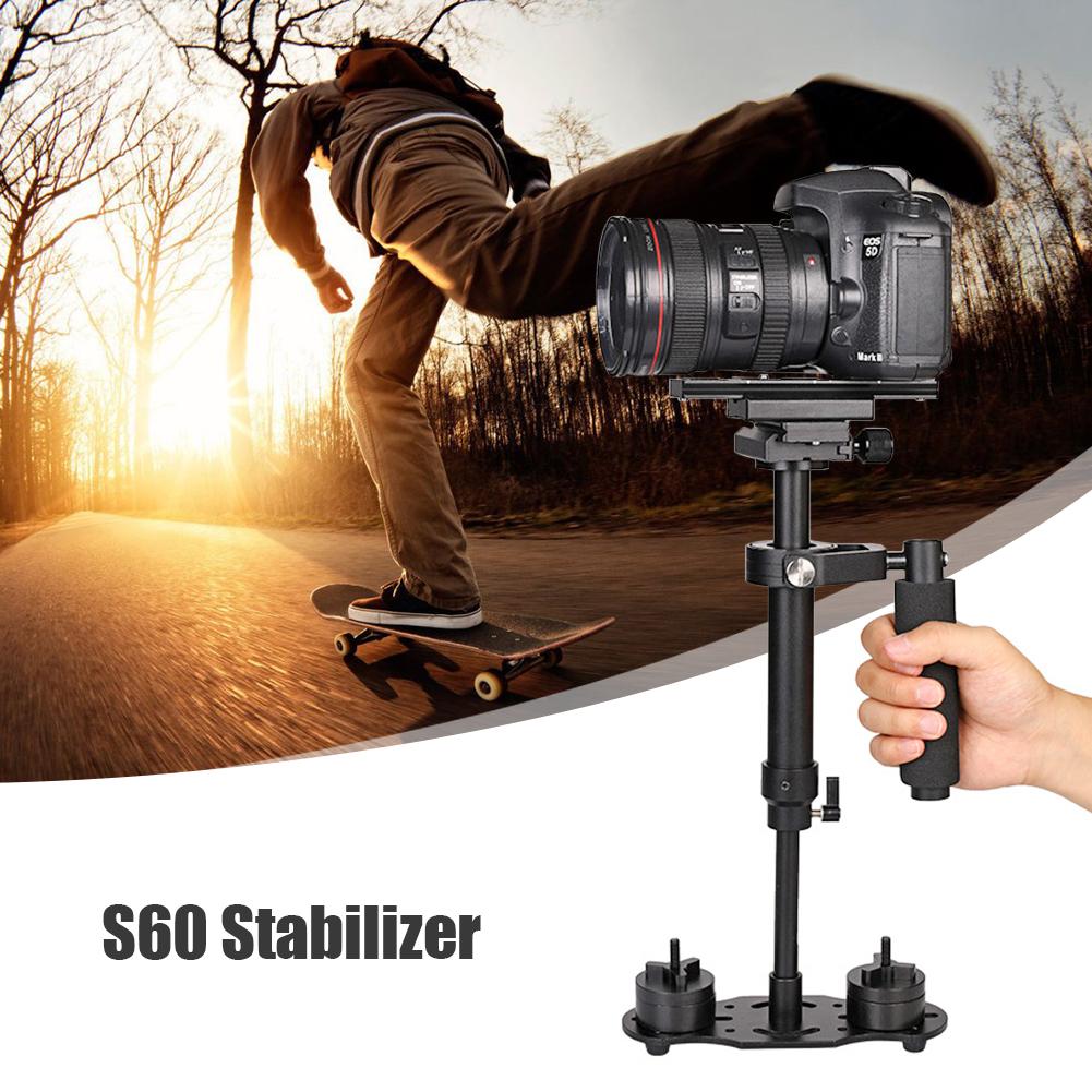 Portable S60 Mini Handheld Stabilizer Anti-shake Video Camera Steady Head Camera holder Digital camera mount for DSLR