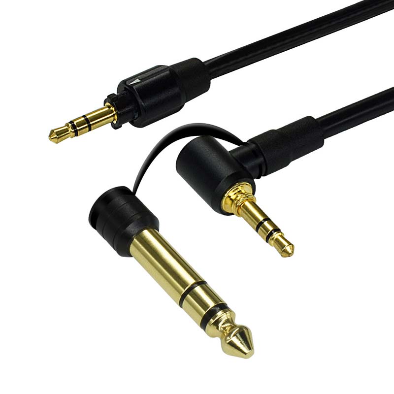 Adecuado para Beats by dr.dre Pro Detox cable de auriculares cable de extensión de resorte de interfaz de 3,5 mm con adaptador de 6,5 mm
