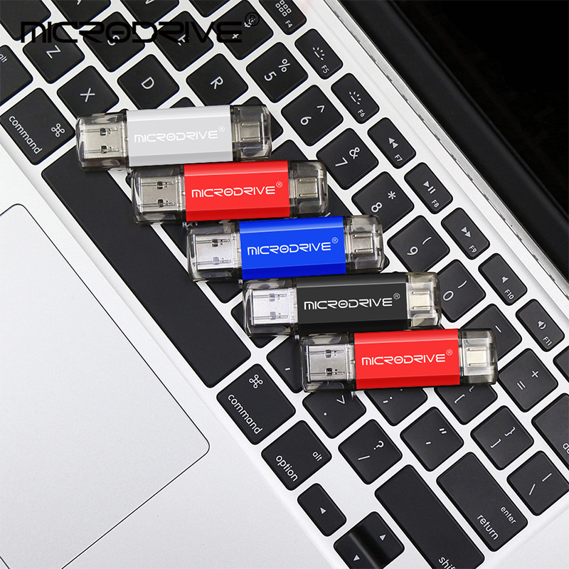 OTG USB Flash Drive 8GB 16GB for Android Phone 64GB pendrive 128gb 32GB type c pen drive Metal memory stick cle usb