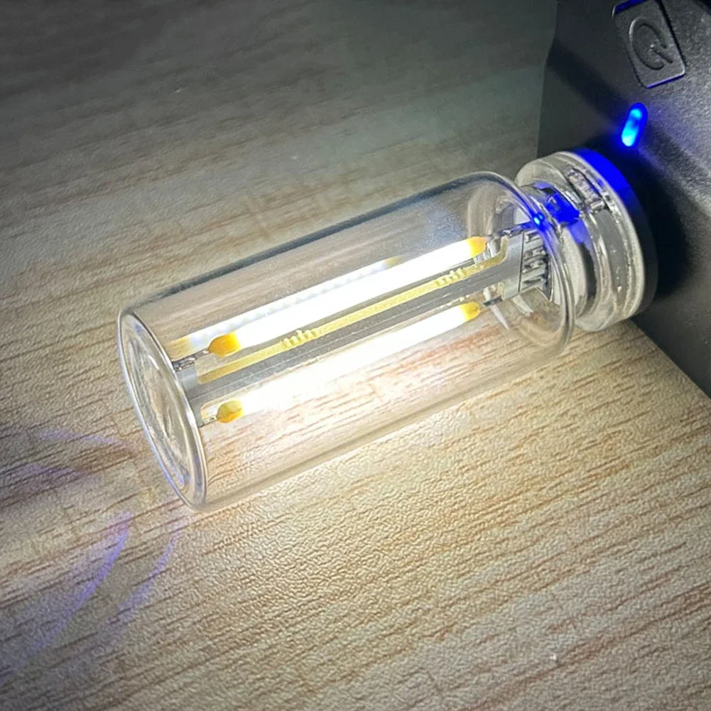 Rétro USB LED Filament tactile gradation ampoule 5V rétro LED Edison ampoule veilleuse Camping incandescent décoratif LED éclairage: Bleu de Crésol