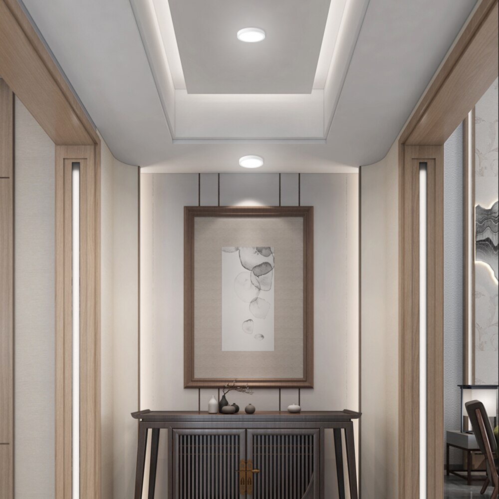 Hartisan ultratunn led panel taklampa enkel led rund fyrkantig lampa 3000k/4000k vardagsrum korridor inomhusljus