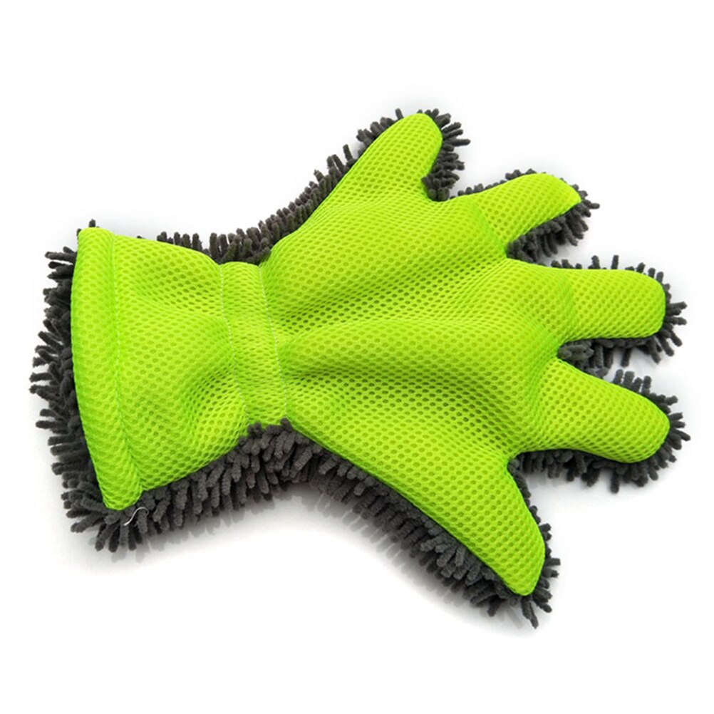Wasstraat Handschoen Auto Reiniging Auto Brush Cleaner Wol Anti-Kras Wassen Handschoenen Motorfiets Washer Zorg Autowas Detaillering borstel: Grijs