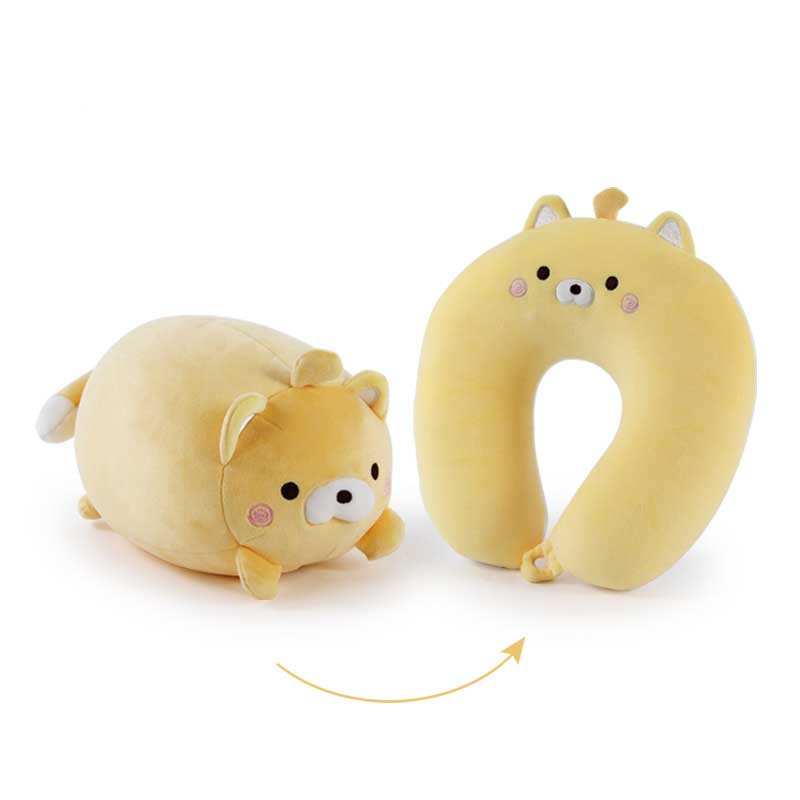 Leuke Cartoon U-vorm Neksteun Kussens Neksteun Hoofdsteun Kantoor Dutje Desktop Pads Home Decor