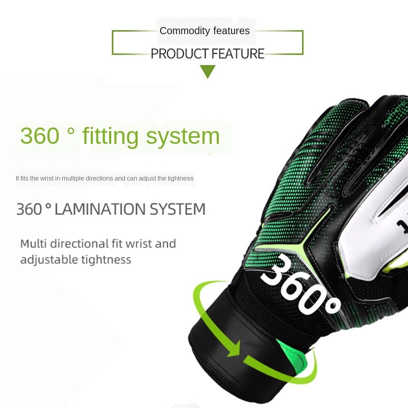 Men's Soccer Goalkeeper Gloves Full Latex Soccer Goalie Training Gloves Football Protection Keeper Gloves Adult