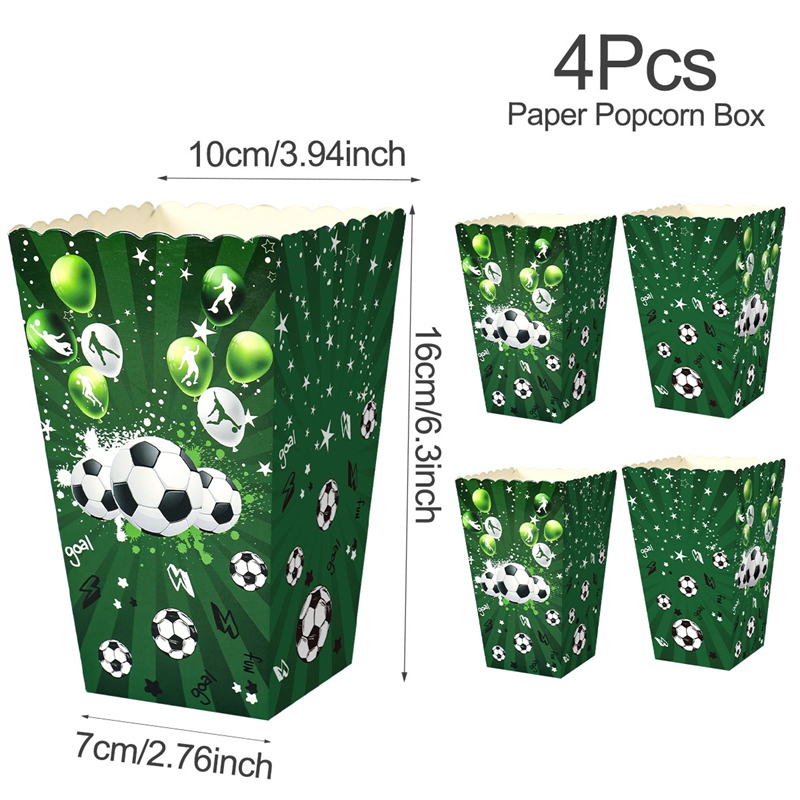 Voetbal Voetbal Verjaardagsfeestje Decoratie Kinderen Voetbal Sport Thema Servies Banner Geschenkzakken Benodigdheden Set Voor Jongen Gunst: Zilver