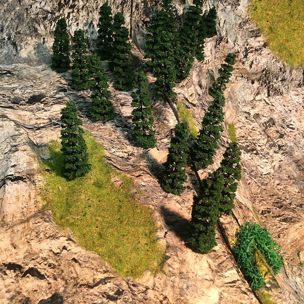 40pcs HO OO scale 1:75 1:87 Model Train Trees 90mm TC90 Railway Modeling Plastic Model tree model building kits