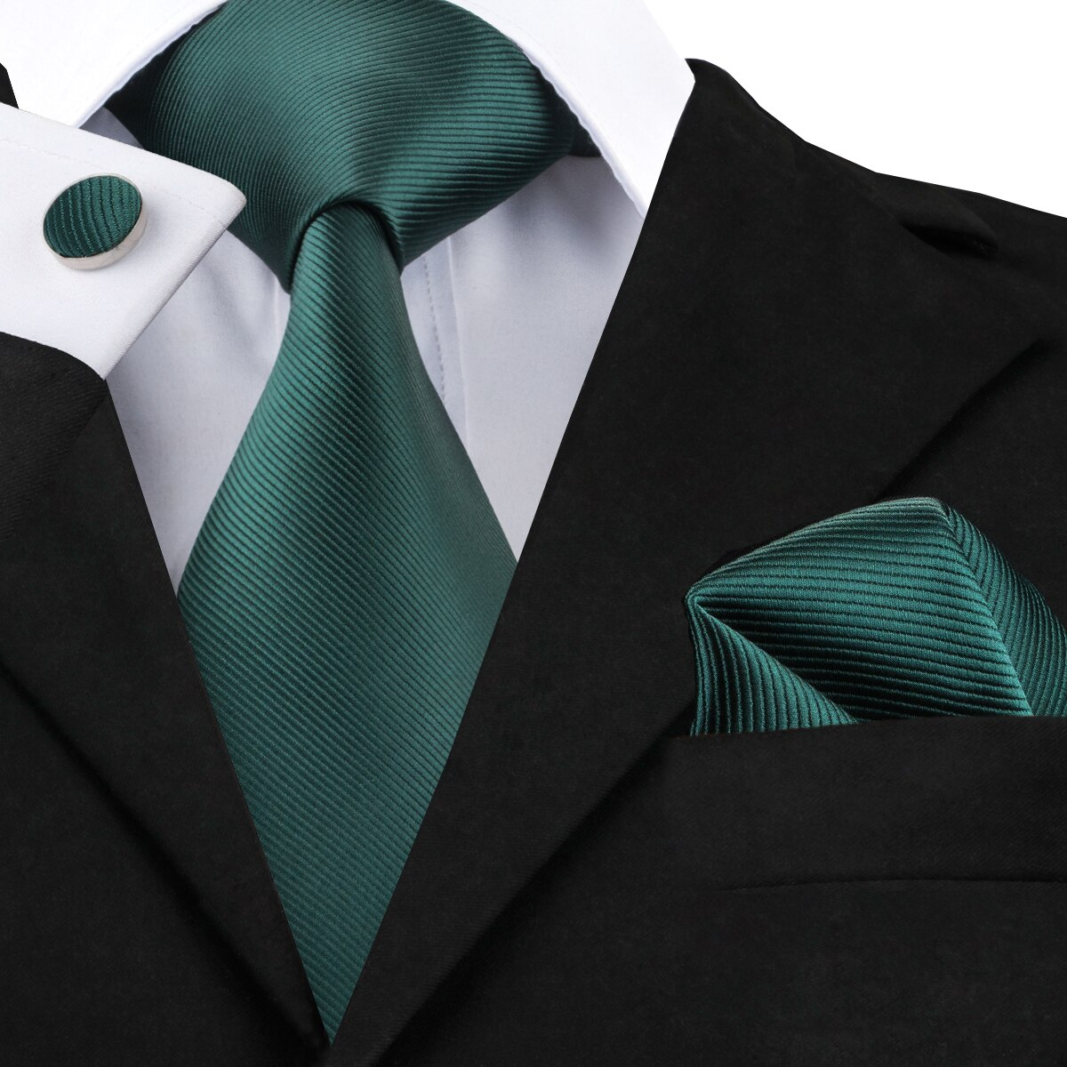 Hi-Tie Christmas 100% Silk Ties For Men Hanky Cufflinks Set 20 Styles Men's Tie Floral Green Plaid Gravatas Party Large Necktie