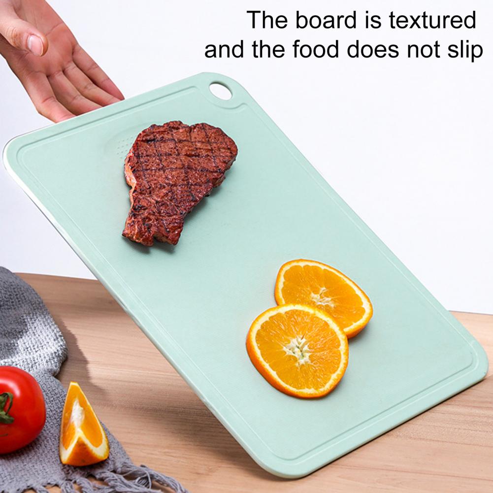 Cutting Board Double-sided Non-slip Portable Meat Fruit Vegetable Chopping Block Plastic for Household Kitchen Tools