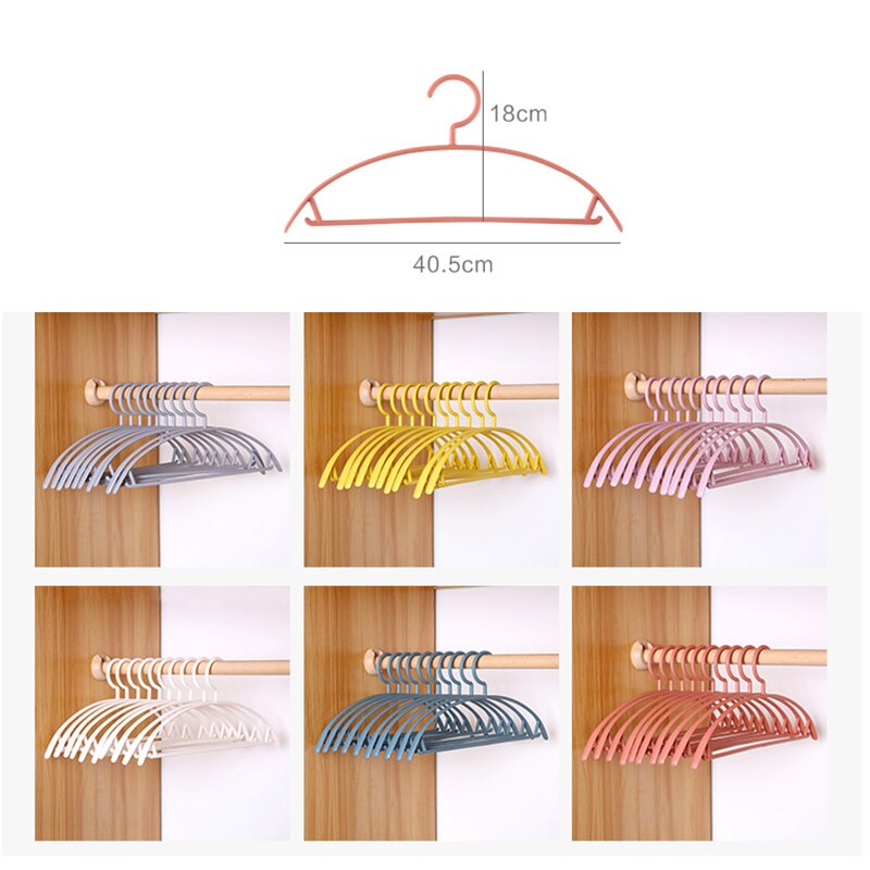 10 Stks/set Plastic Volwassen Hanger Antislip Kleding Broek Trui Jas Droogrek Balkon Outdoor Droogrek Closet Organizer