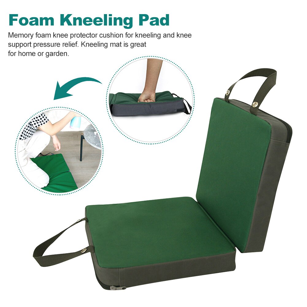 Med handtag minne skum extra tjock kneeler utomhus mjuk trädgård knäplatta kudde hassock avtagbar vikbar bärbar ogräs