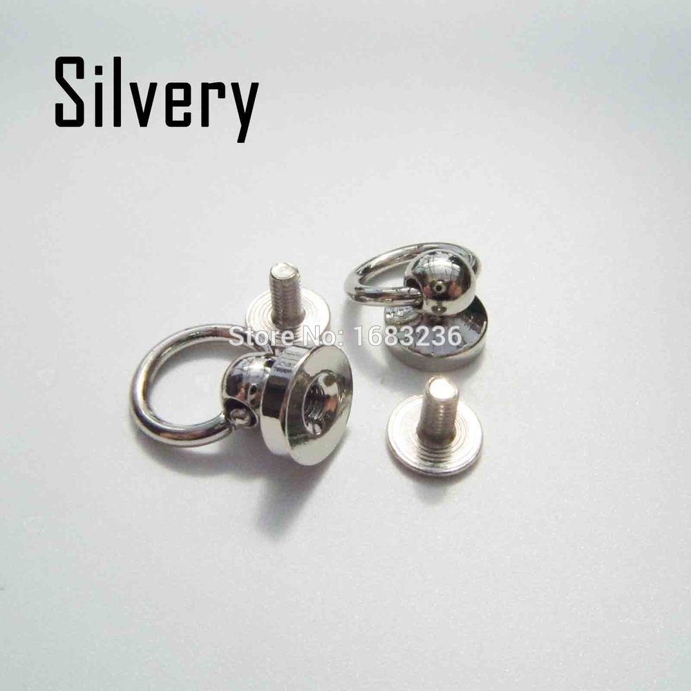 20 pcs Massief Messing Ronde Hoofd O Ring Stud Spot Schroef terug Screwback Leren Tas Riem Leathercraft Chicago Nagel Klinknagel DIY Punk