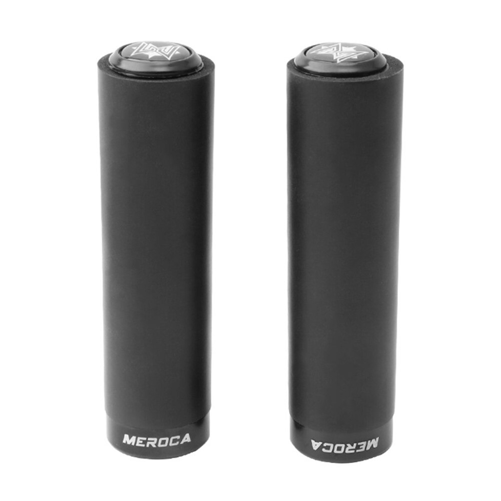 Meroca 1 Paar Fietsstuur Siliconen Antislip Mtb Racefiets Fietsen Handvat Lock Bar End Mountain Fiets Accessoires: Black