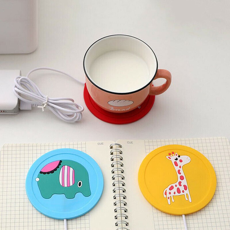 USB Power Suply Tea Coffee Cup Mug Warmer Heating Cup Mat Pad Coasters for Office SP99