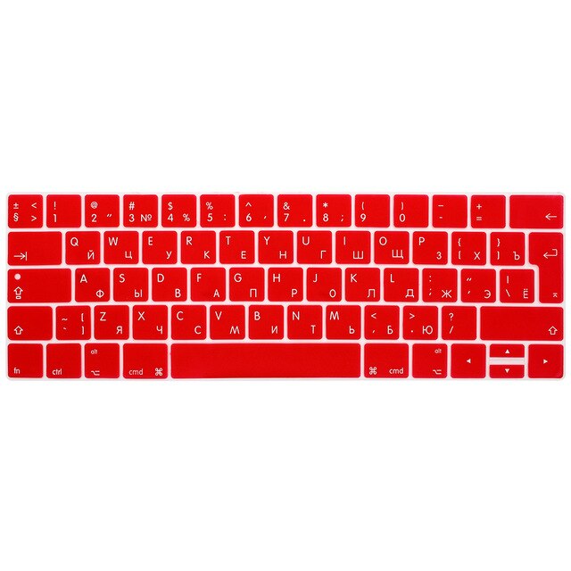Rosja rosyjski list TouchBar nakładka na klawiaturę dla Macbook Pro 13 15 A1706 A1989/A1707 A1990 2018 2019 Multi touch bar: Red