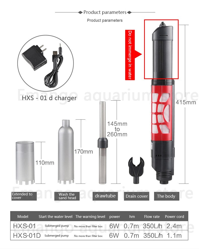 Automatic Siphon Fish Tank Cheaner Filter Water Changer Electric water exchanger Electric Aquarium Syphon Gravel Cleaner Pump