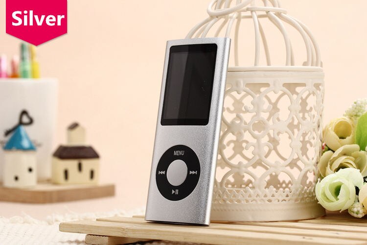 MPLSBO Slim MP3 MP4 Music Player 1.8 pollice Schermo LCD 16 GB 32 GB di Memoria FM Radio Video Player con Availabe: Argento / 16GB