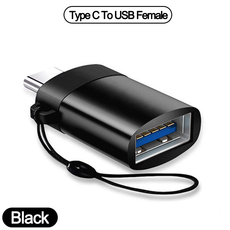 USB fast Charging Cable Charger For Xiaomi Mi Band 6 5 4 Cable Data Dock For MiBand 2 3 4 5 Charge OTG Adapter Station Portable: 1 Type C-USB Female