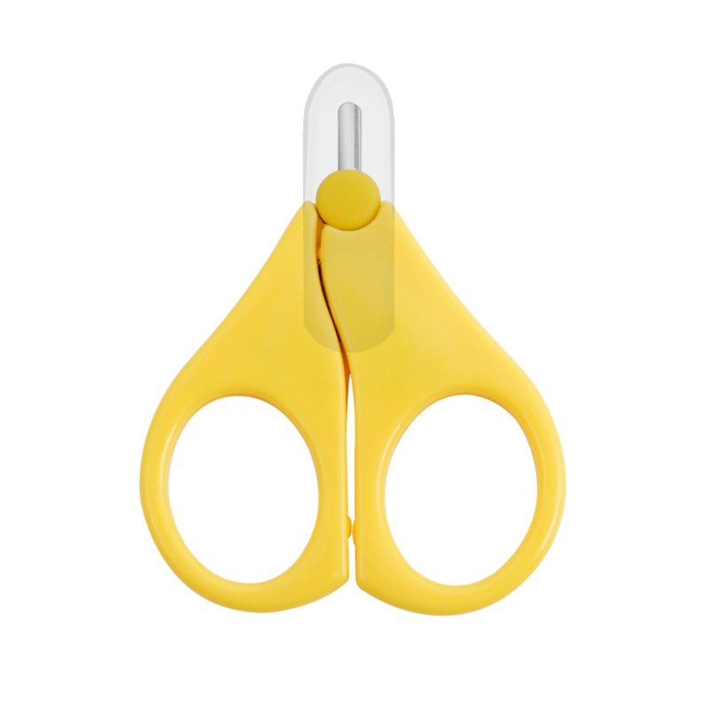 Segurança do bebê prego clipper dedo aparador scissor portátil mini cortador de manicure tesoura do prego do bebê ferramenta cuidados com as unhas: YELLOW