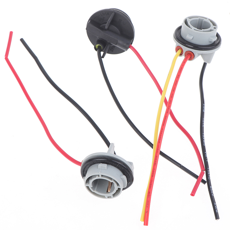 2PCS 1156 1157 Bulb Socket BAY15D Lamp Holder P21/5W Adapter Base Connector For Brake Light Plastic Car Accessories