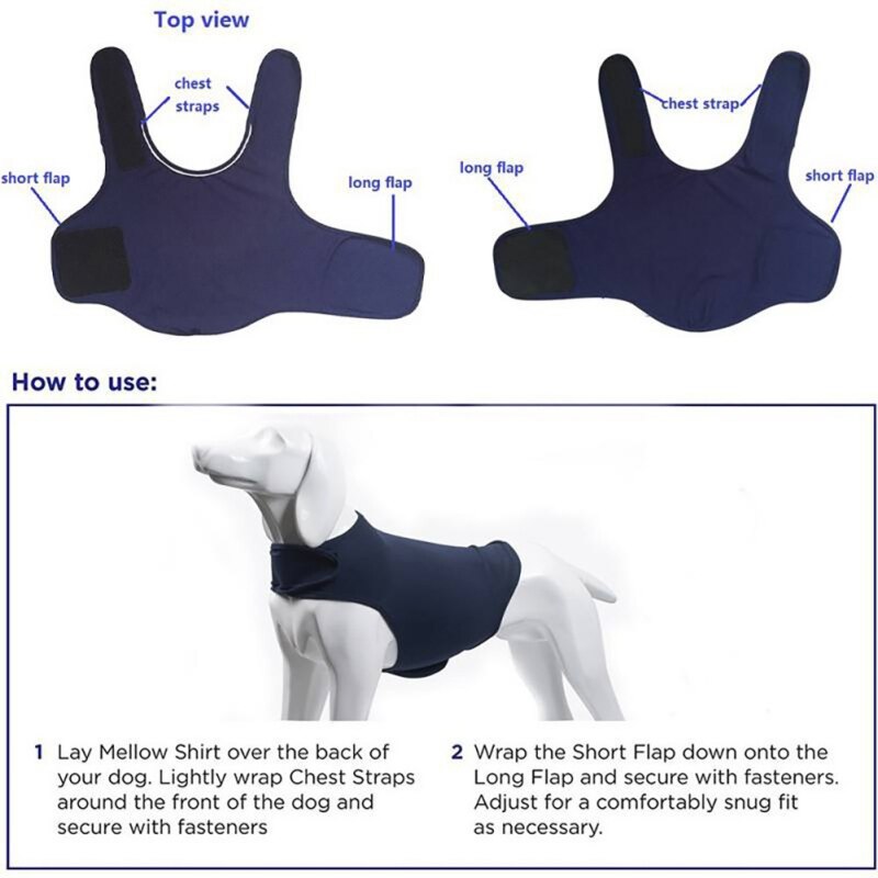 Soft Comfortable Pet Coat Anti Anxiety Dog Puppy Vest Jacket Shirt Stress Relief Calming Wrap Clothes Pet Clothing XS-XL