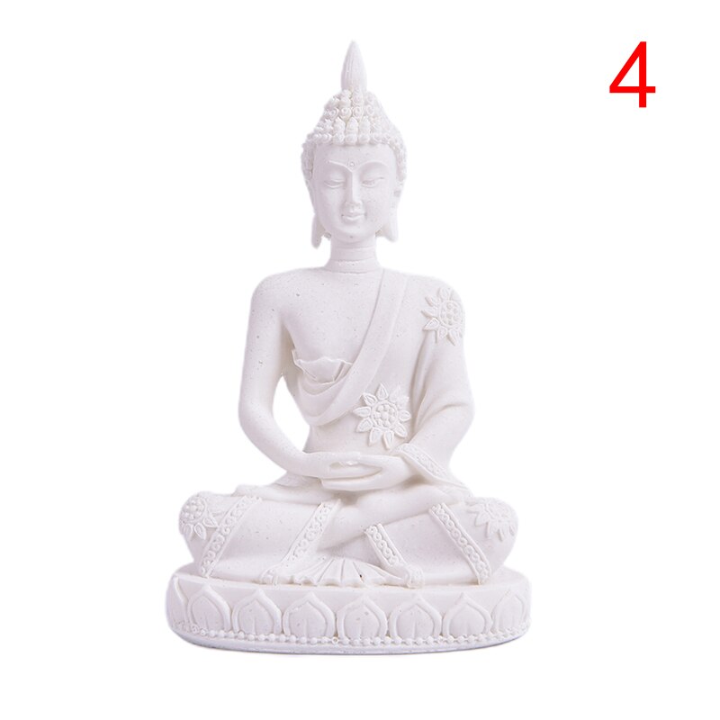 Buddha Statue Natur Sandstein Thailand Buddha Skulptur Hindu Fengshui Figur Meditation Miniatur Wohnkultur