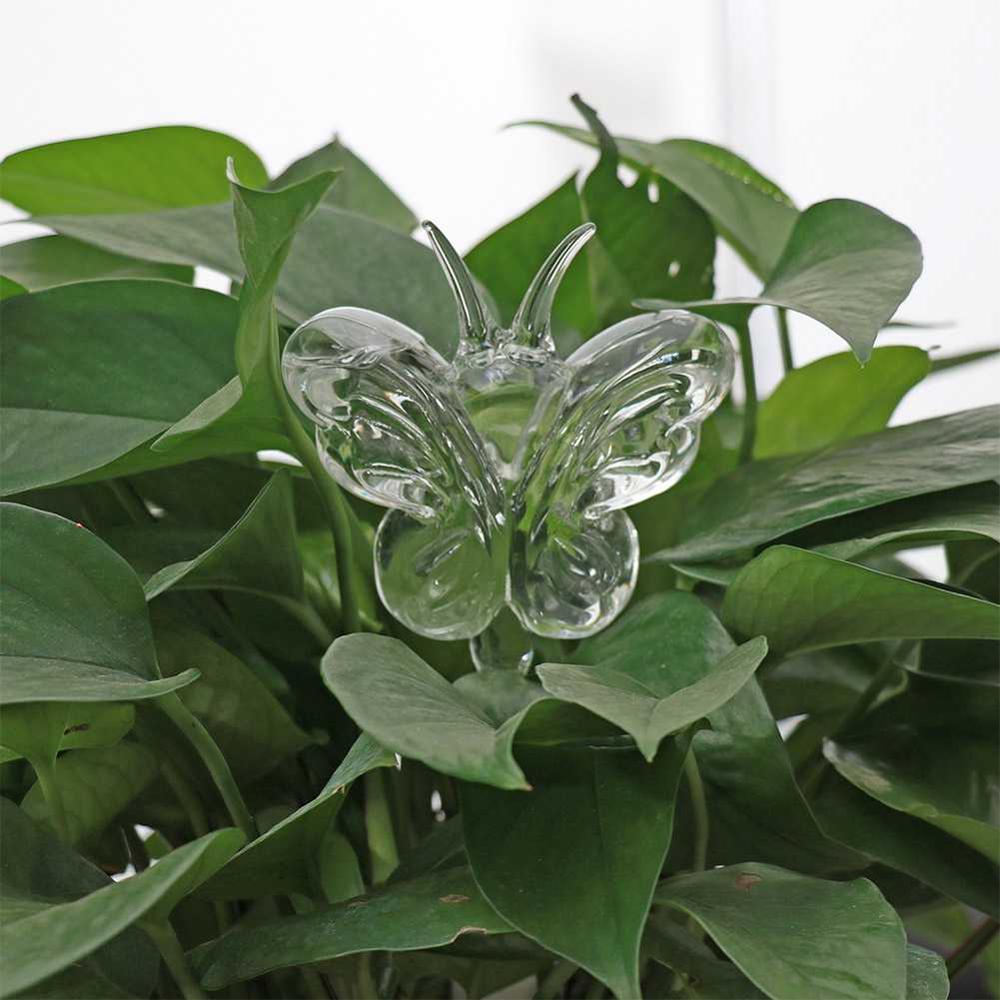 12 stilarter hus / have husplante automatisk selvvandingsglas fugl vandkande blomster planter dekorativ glasvanding: D