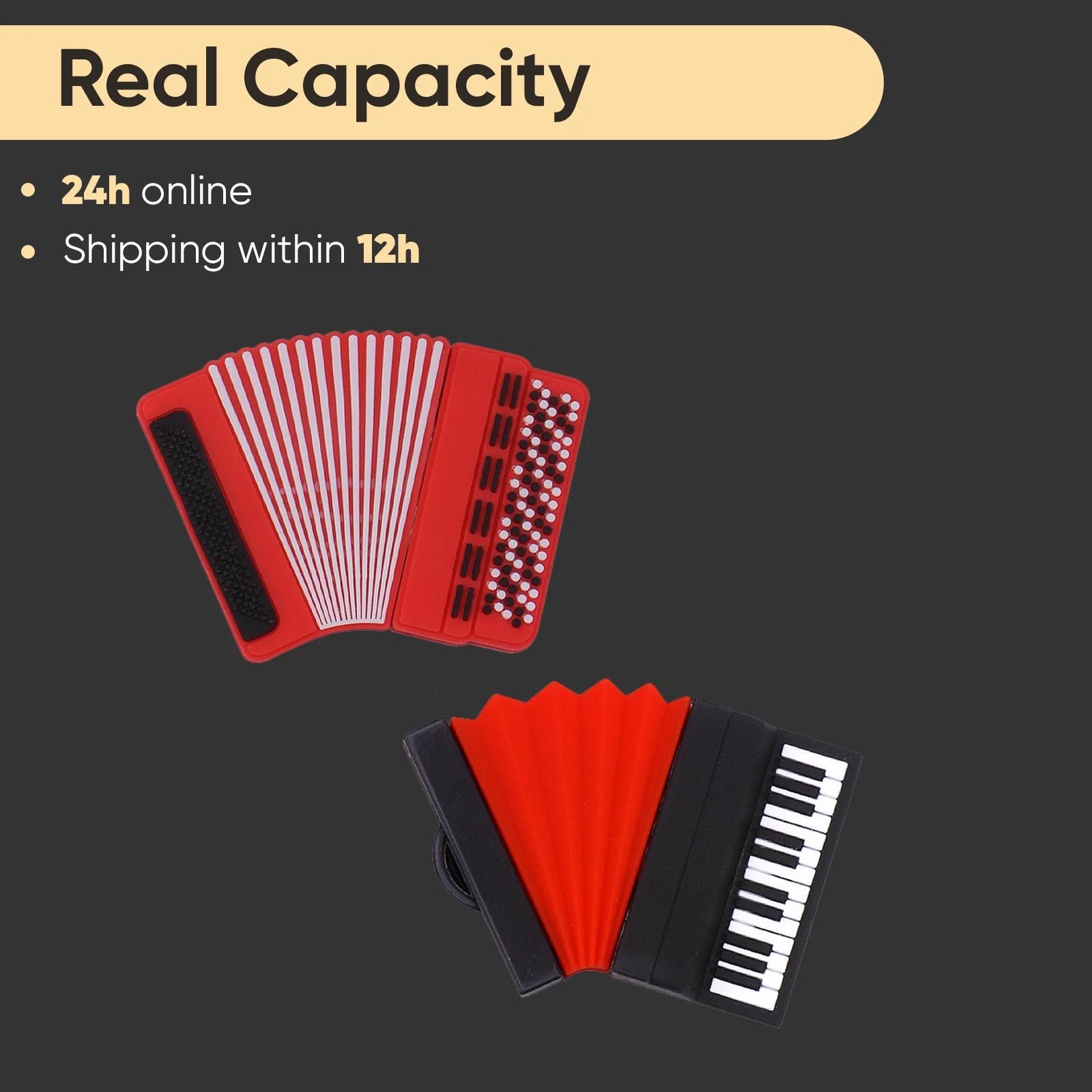 Cartoon USB Flash Drive Musical Instrument Accordion USB Stick Memory Stick 4GB 8GB 16GB 32GB 64GB U Disk