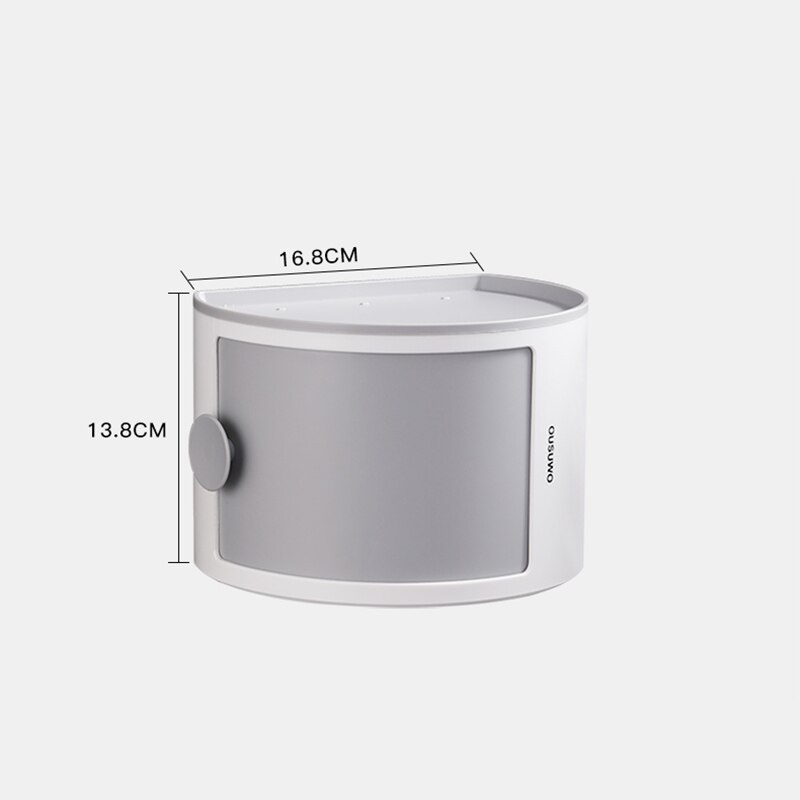 Toilet Tissue Box Double-layer Toilet Paper Rack Toilet Paper Box Non-Perforated Waterproof Roll Paper Tube Paper Box