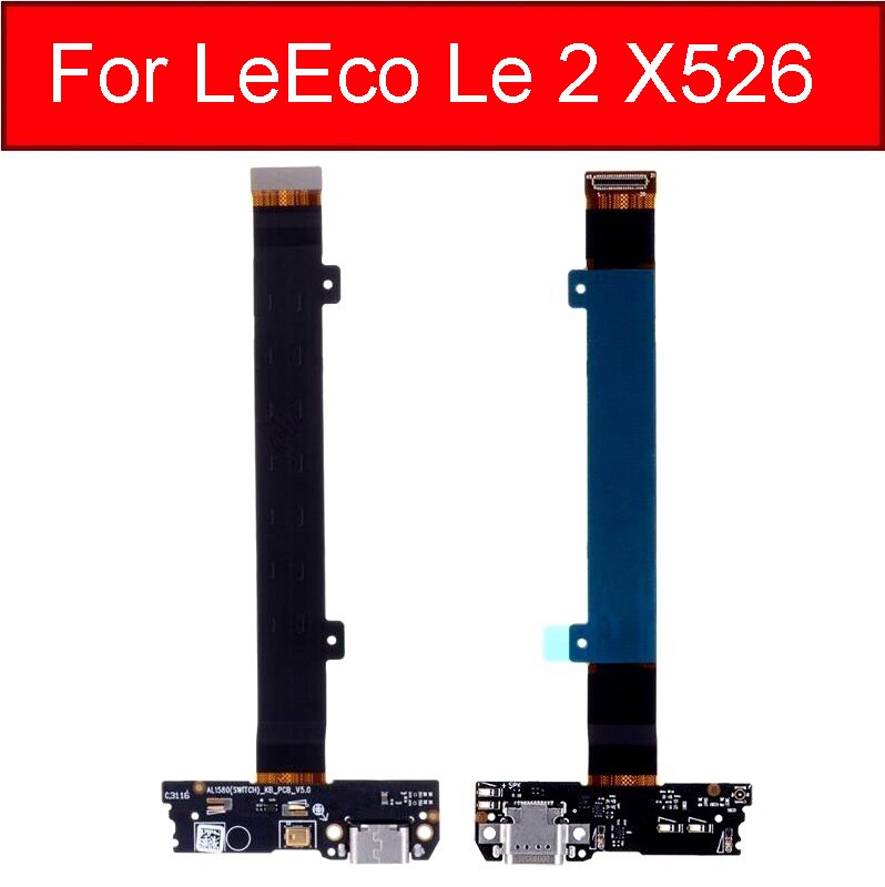 Originele USB Charger Flex Kabel Voor LeTV LeEco Le 2X526 Poort Opladen Dock Connector Flex Kabel Met Microfoon reparatie Onderdelen
