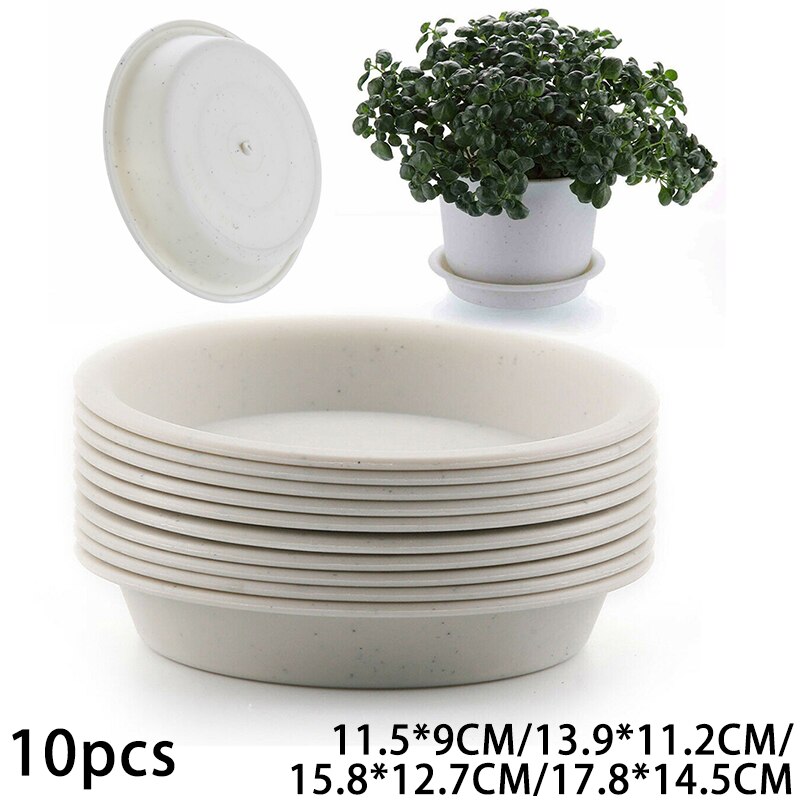 Garden Round Plant Saucer Pad Flower Pot Base Water Saving Tray Supplies Decor