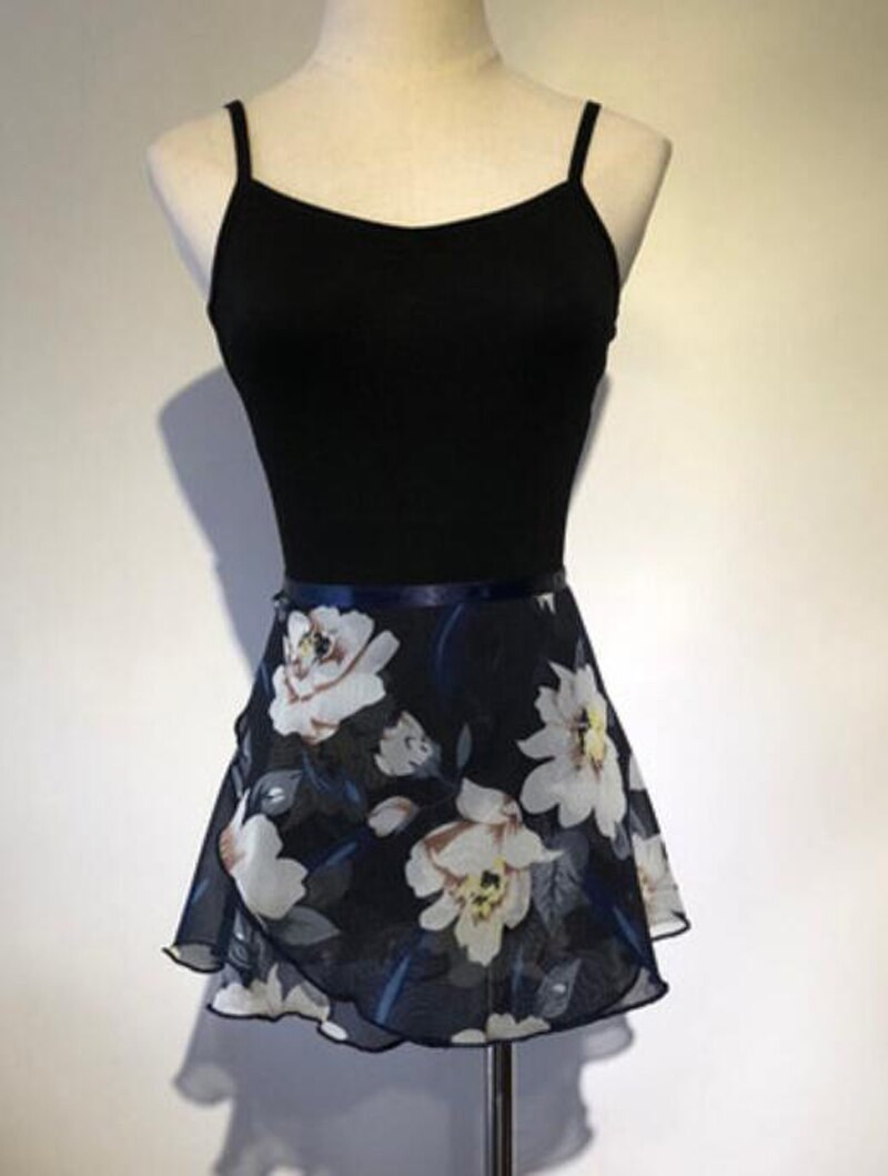 Enfants danse Tutu tablier pas cher mousseline de soie fleur Ballet pratique danse jupe justaucorps Tutu filles Ballet danse robe: BL010-F14