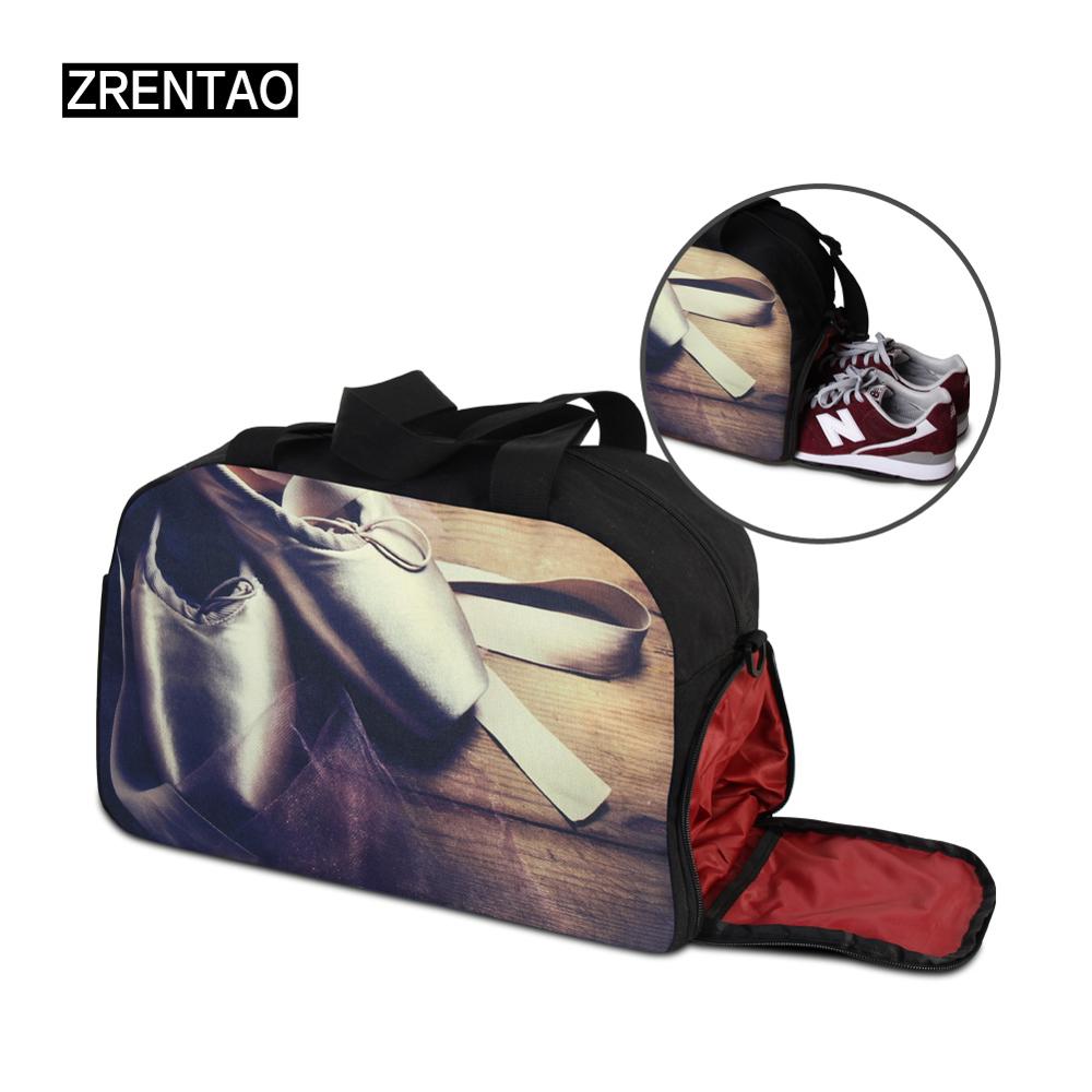 mamá/jugador/atletas/bailarina equipaje Duffle hombro Corssbody Duffel bolsa de viaje con zapatos bolsillos de gran capacidad 3D Wolf