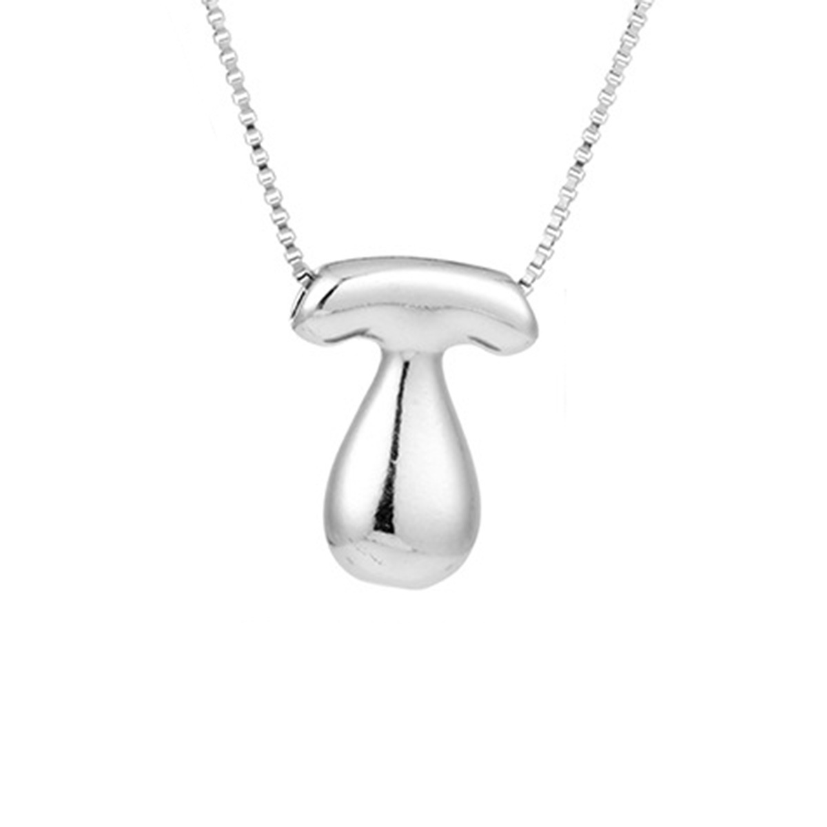 Delicate Chunky Balloon 26 Letter Necklace Bubble Initial Alphabet Pendant Box Chain Choker Stainless Steel Gold Plated Jewelry: Blue Zinc Plated