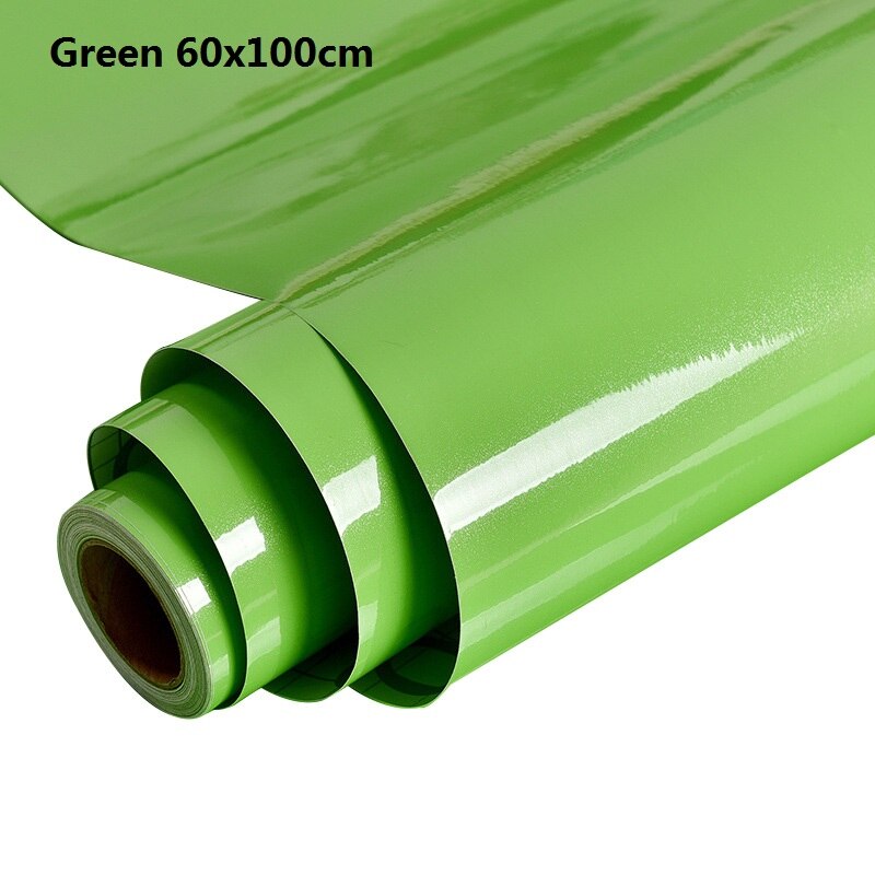 1M/rollen Weiß DIY Dekorative Film PVC Selbst Klebe Tapete Möbel Renovierung Aufkleber Küche Schrank Wasserdichte Tapete: A Grün